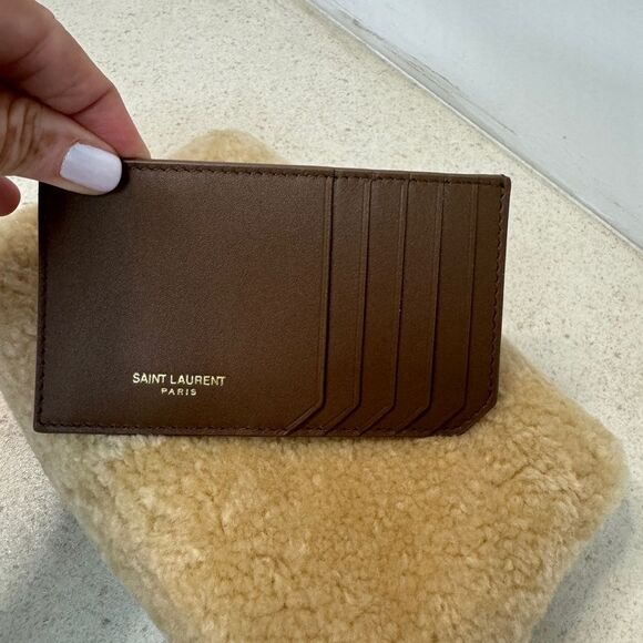 Saint Laurent Small Shearling Pouch Clutch NWT - Picture 8 of 10